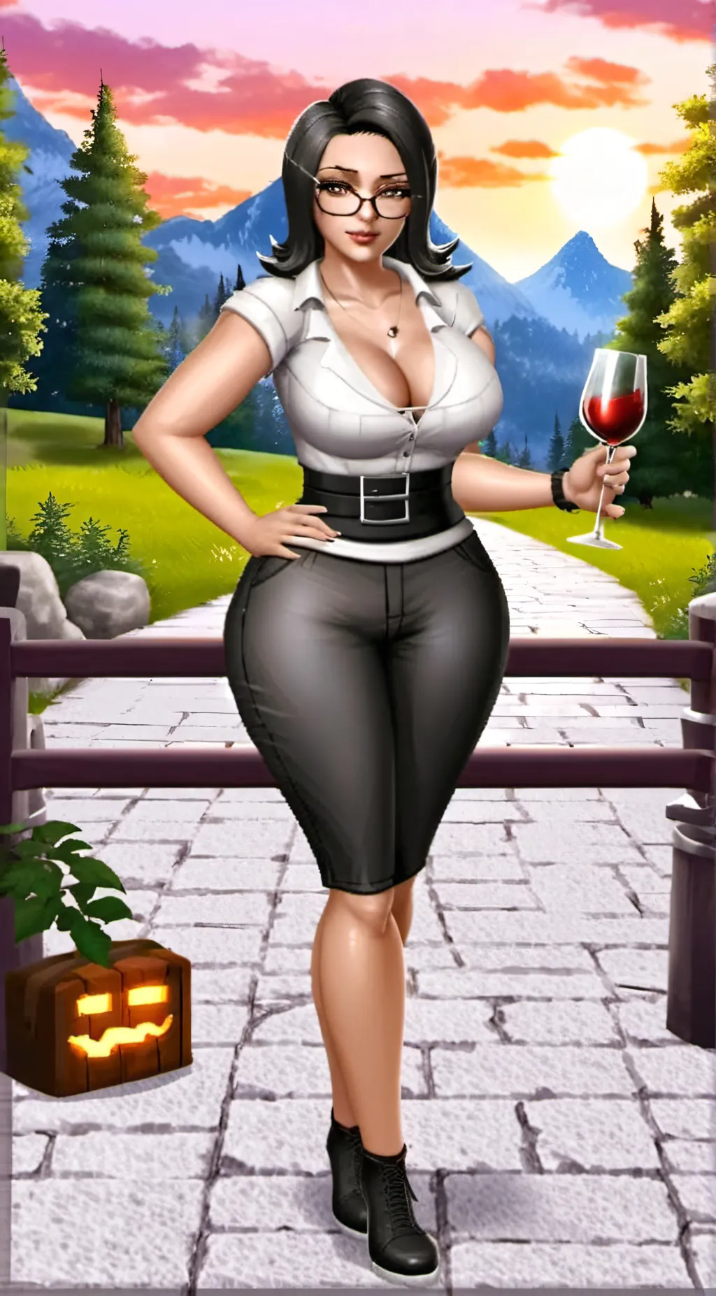 ai character: Wife 3d background