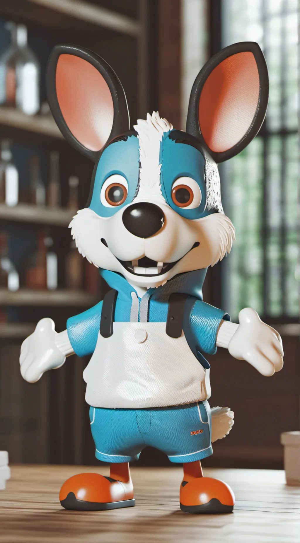 ai character: Bluey background