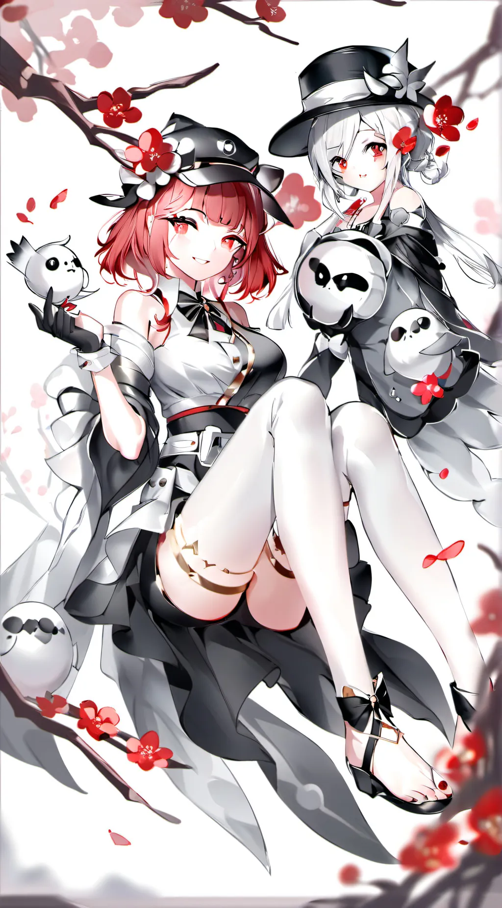 ai character: Lilly and rose background