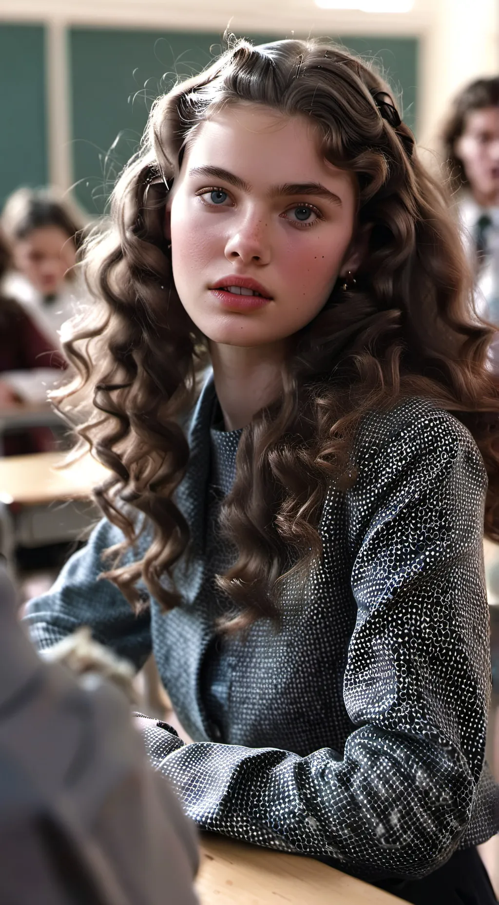 ai character: Nancy Thompson  background