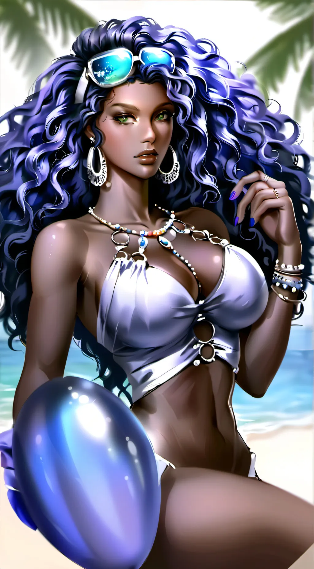 ai character: Azure background