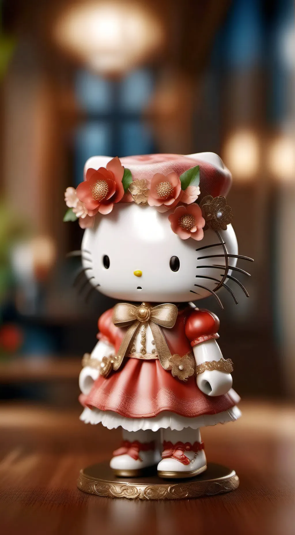 ai character: Hello kitty school background