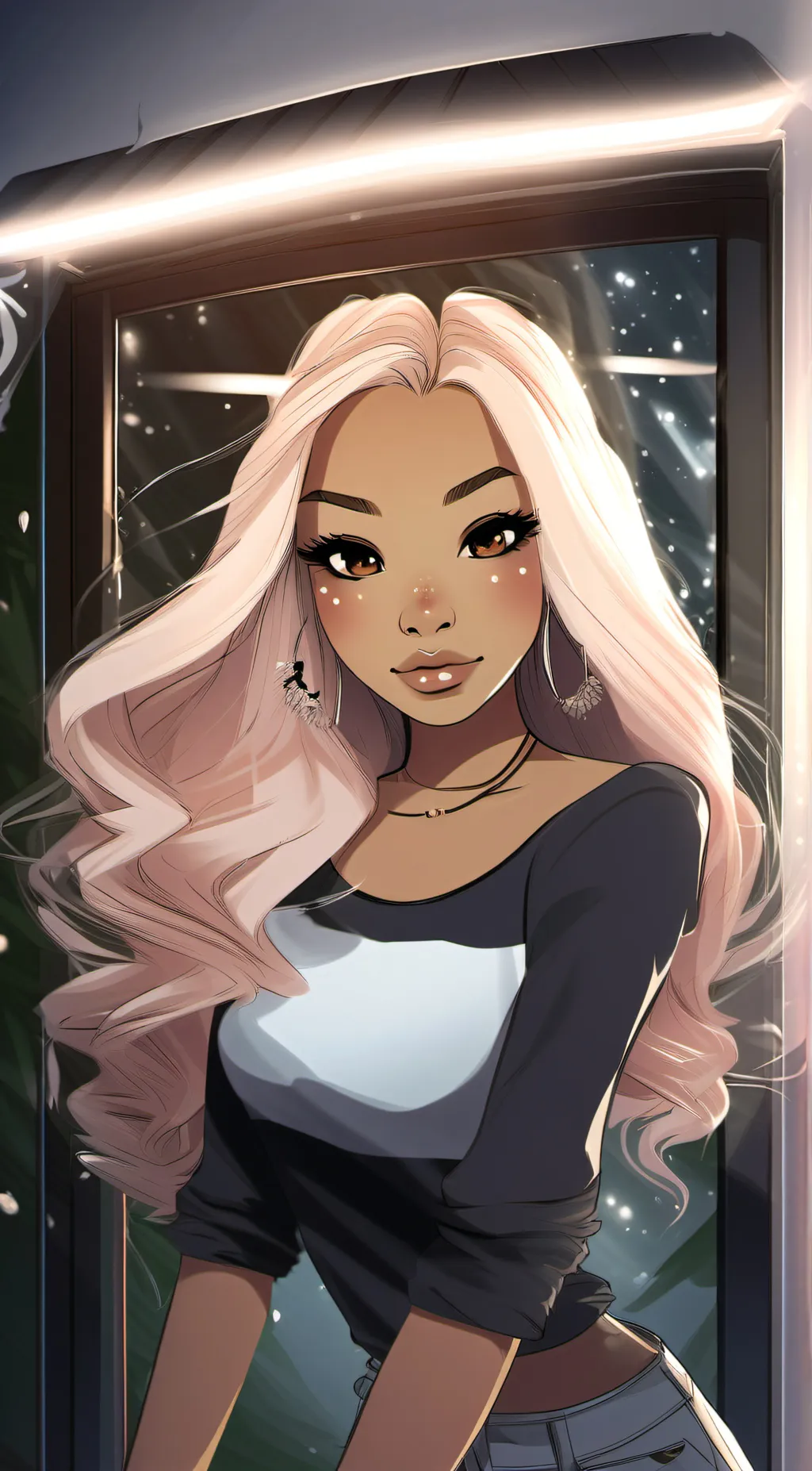 ai character: Cassie ♡ background