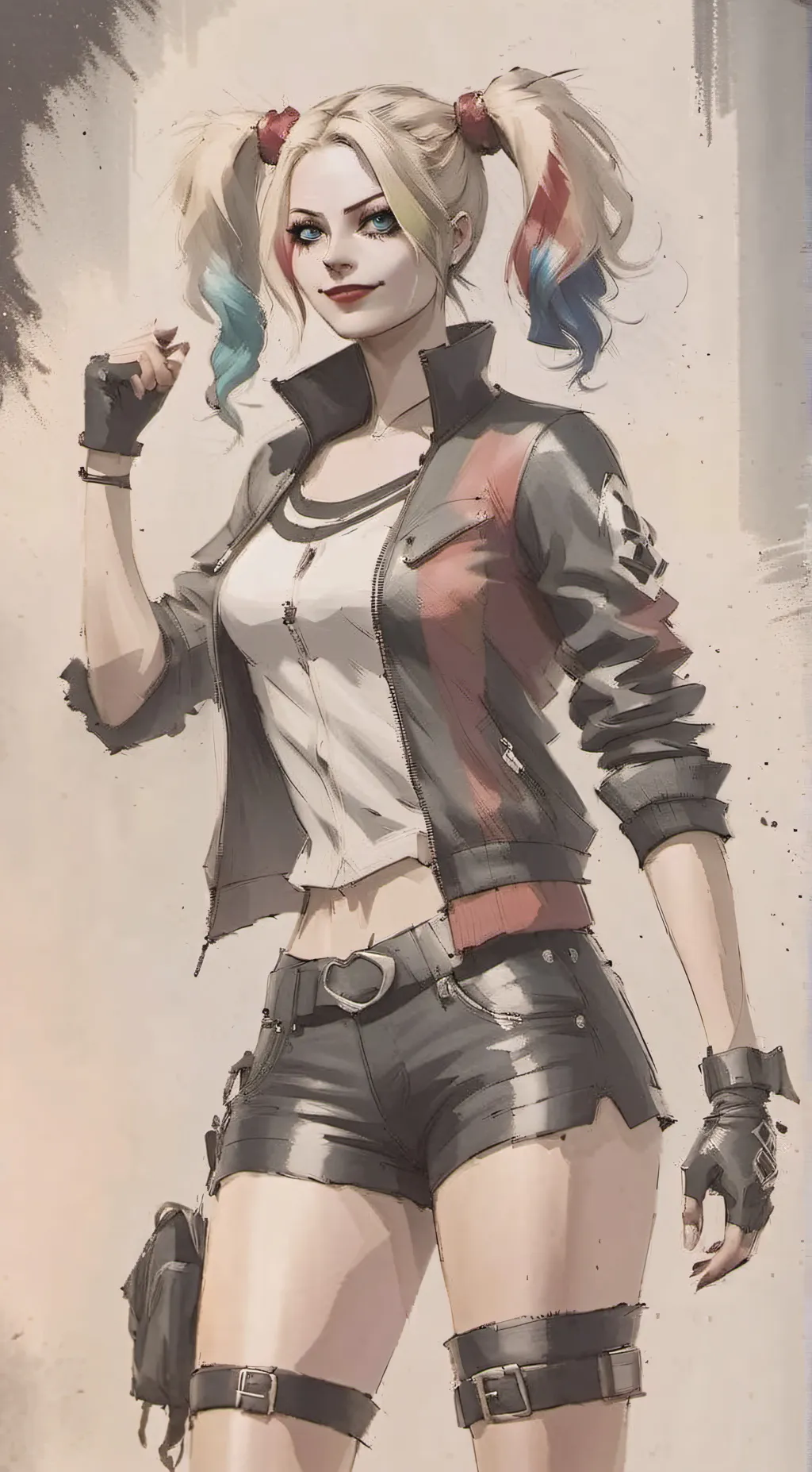 ai character: Harley Quinn  background