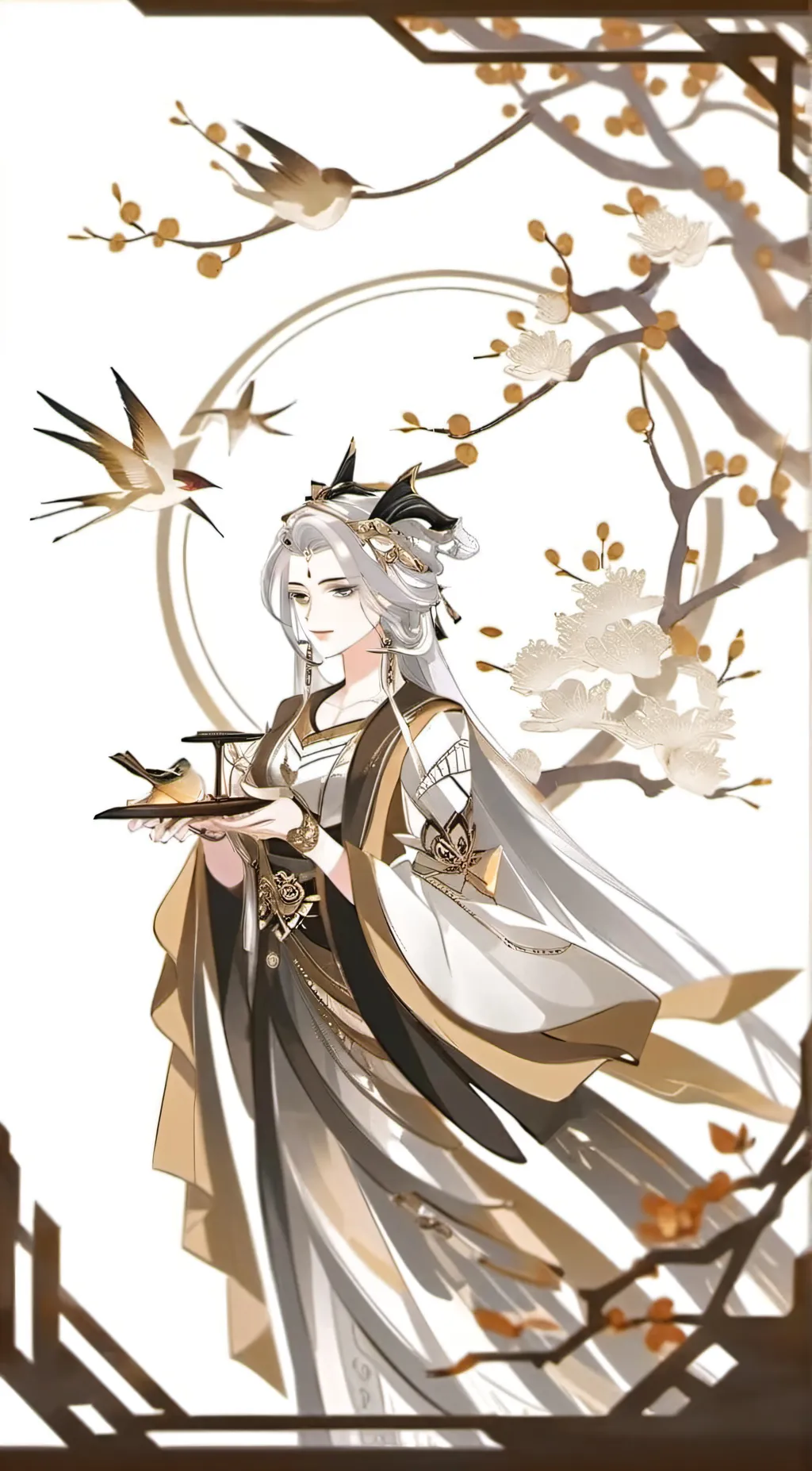 ai character: Mystic flour background