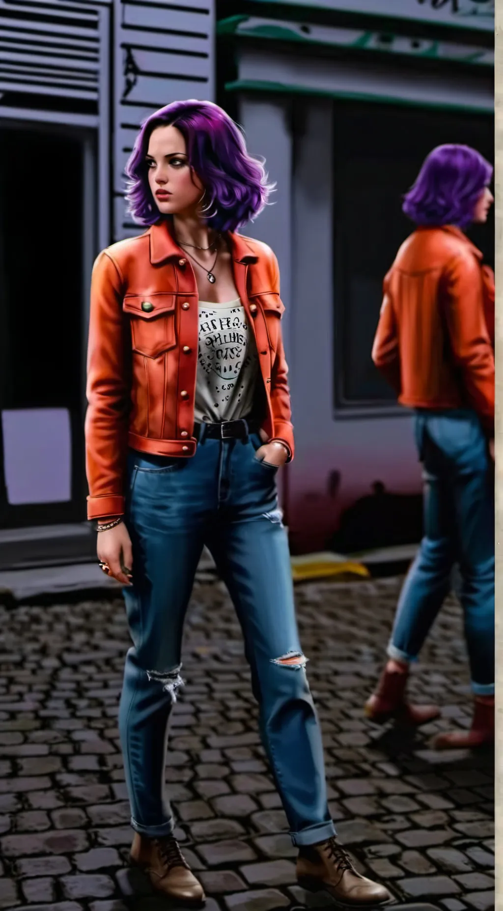 ai character: Jade West  background