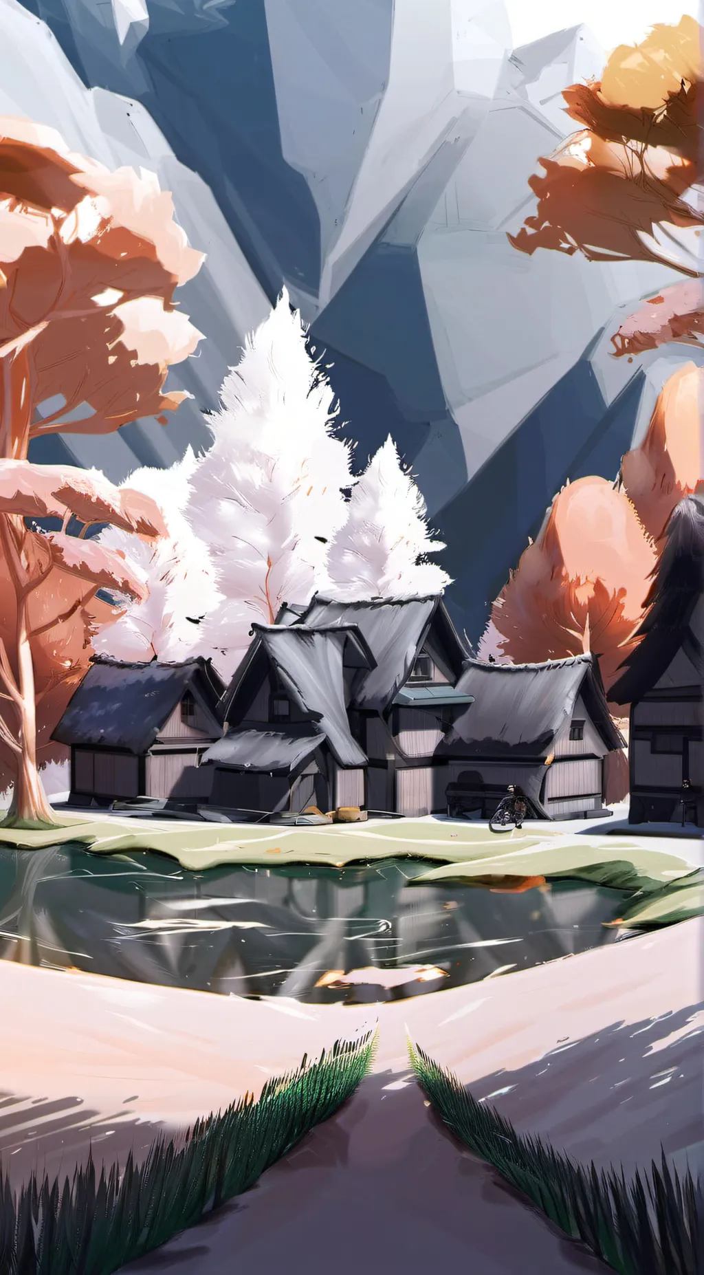 ai character: Tpn goldy pond background