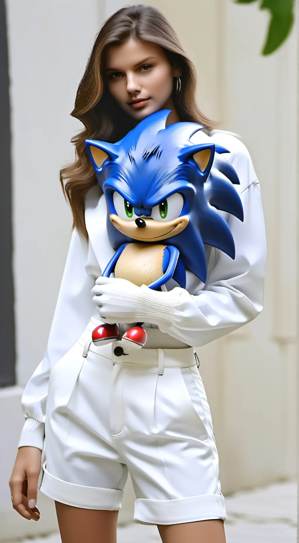 ai character: Sonic with a girl background