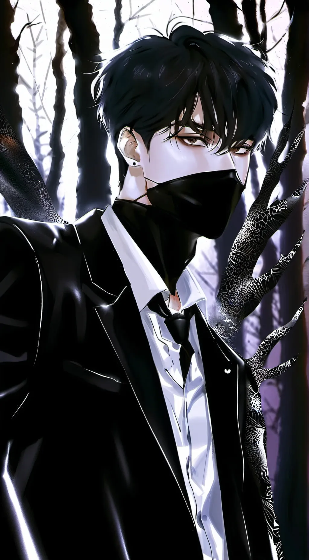 ai character: 𖤐shadow☠︎︎ background