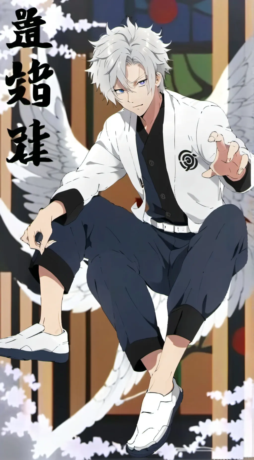 ai character: +-gojo+-= background