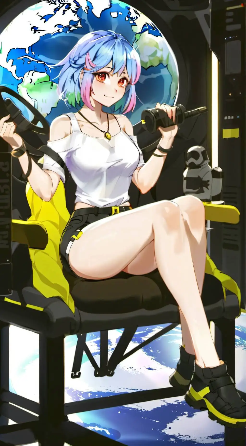 ai character: Human Earth-chan  background