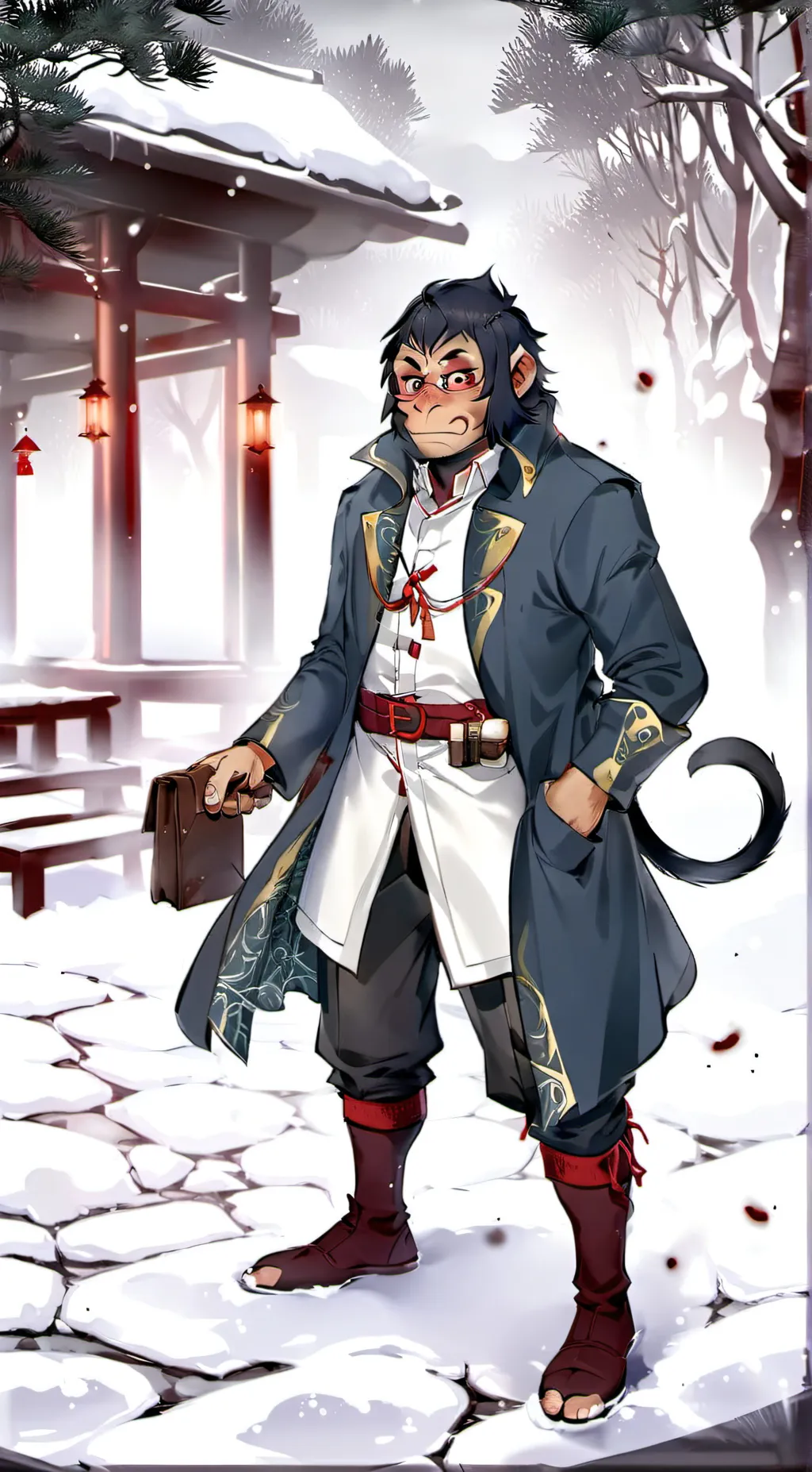 ai character: Macaque  background