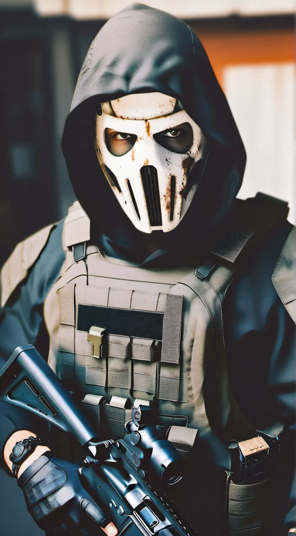 ai character: Simon ghost riley background