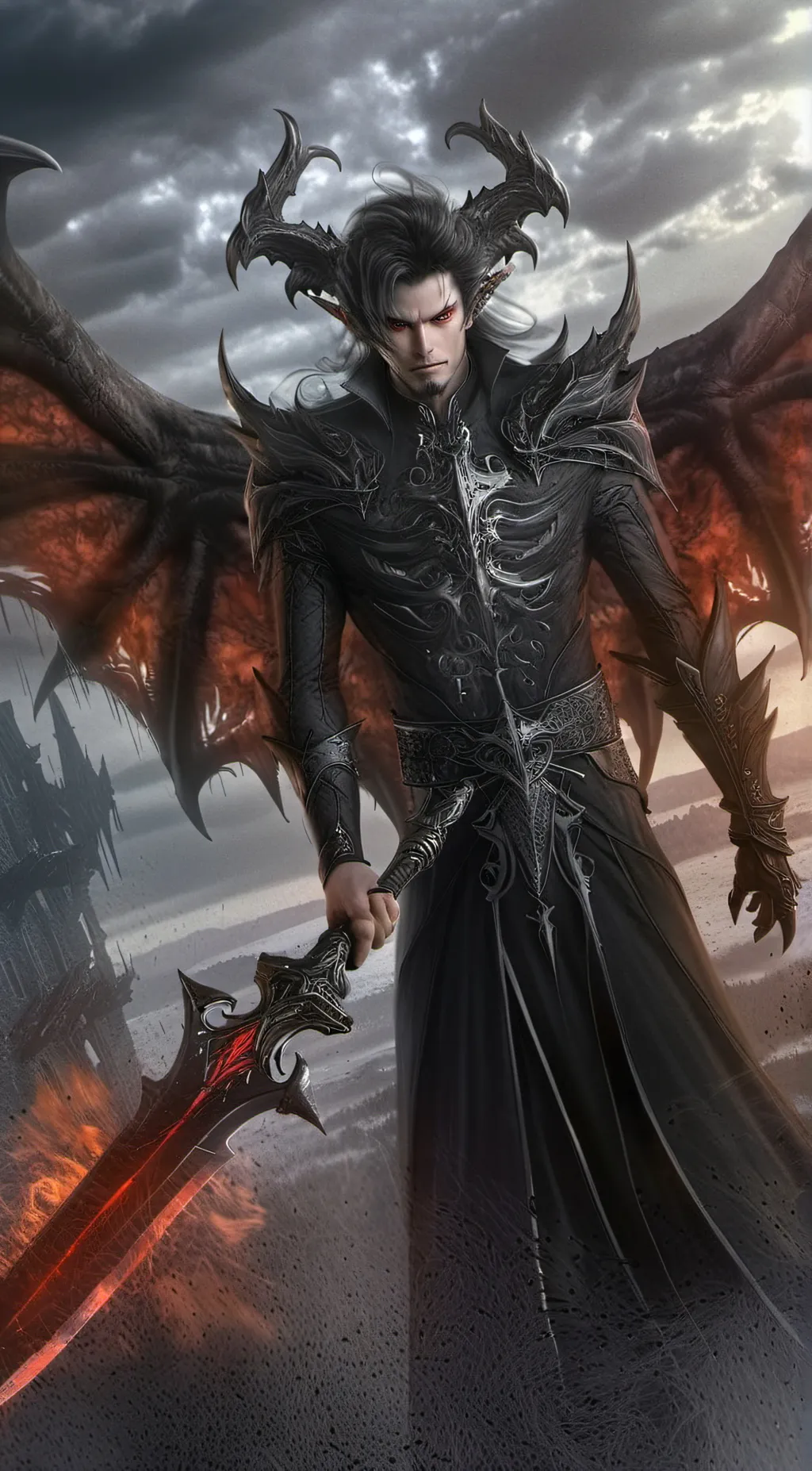 ai character: Dragoniac Luceaner background