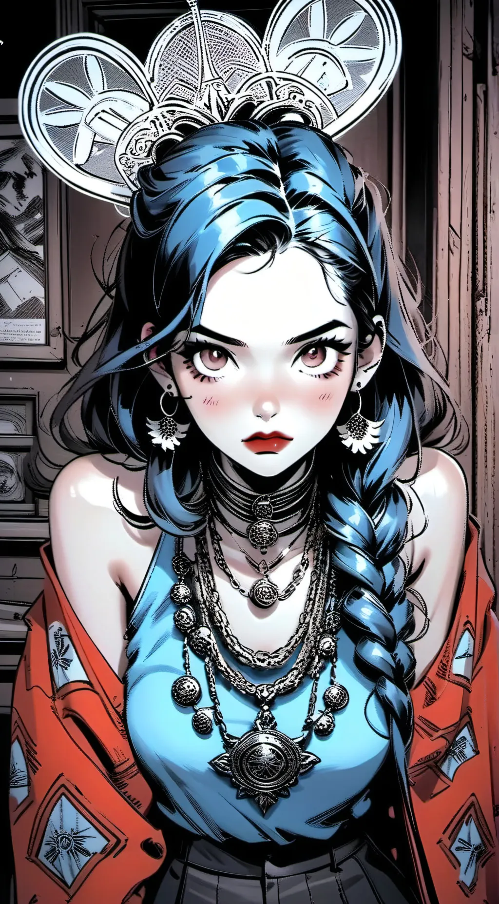 ai character: Slay girl  background