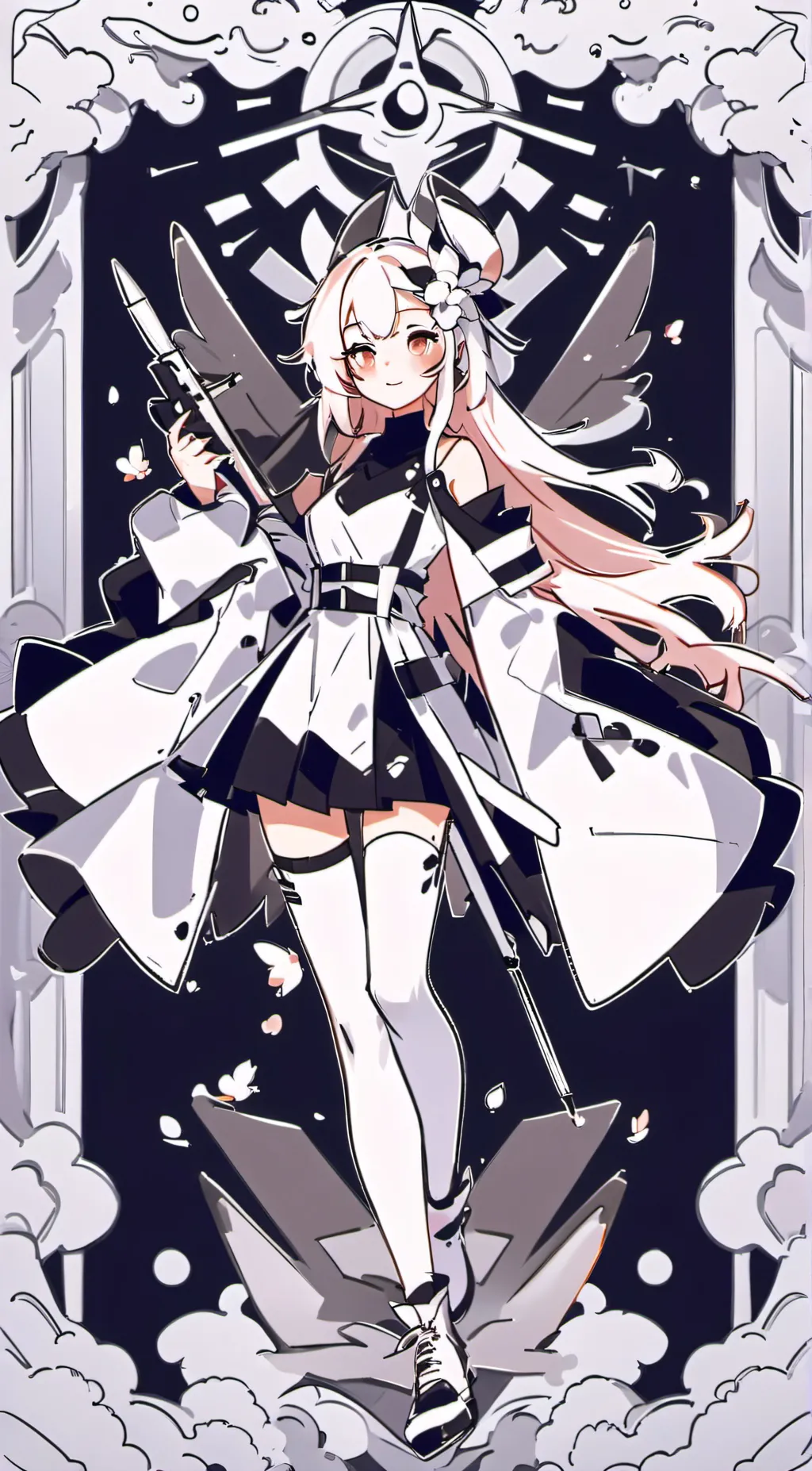 ai character: miss circle background