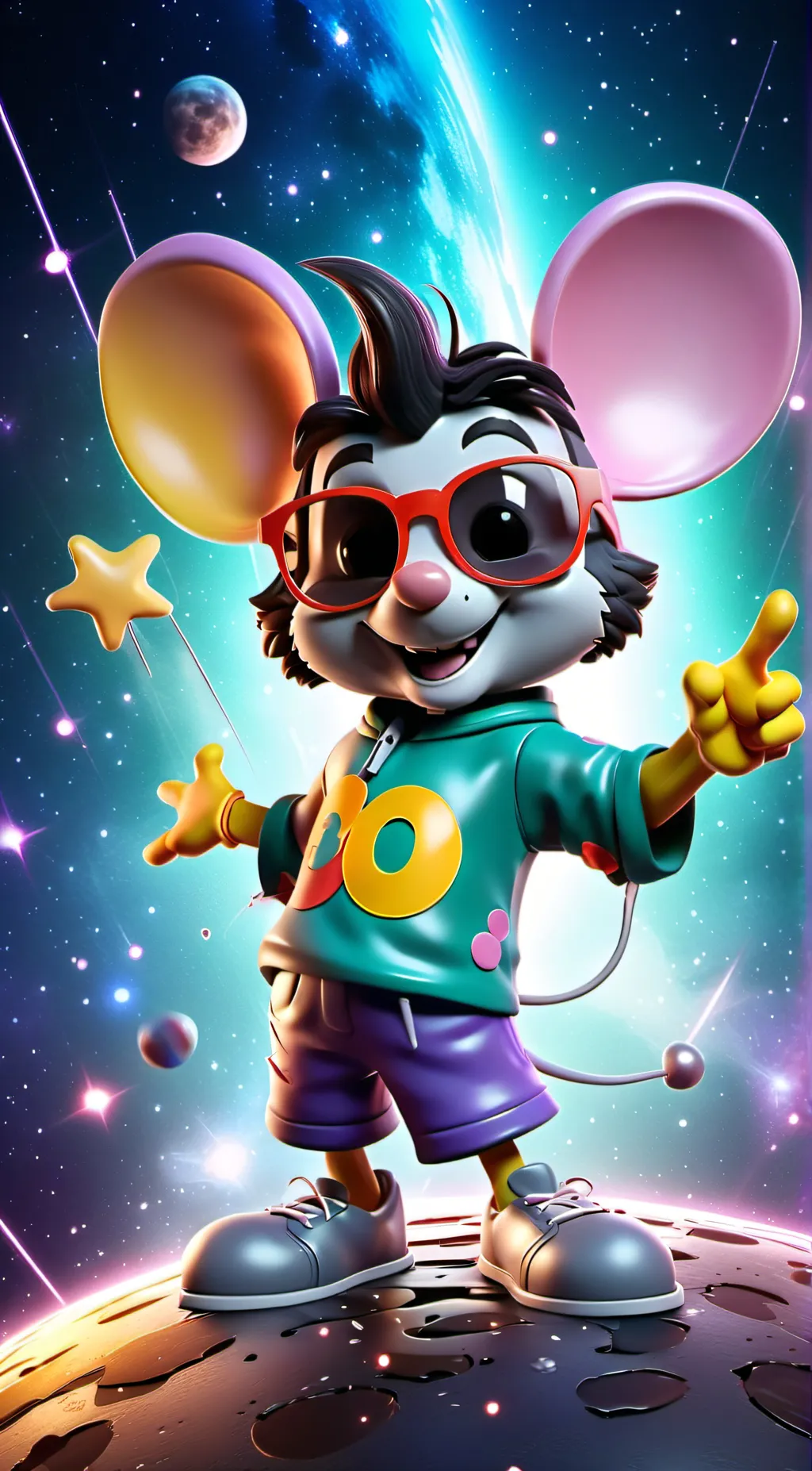 ai character: CHUCK E CHEZ background