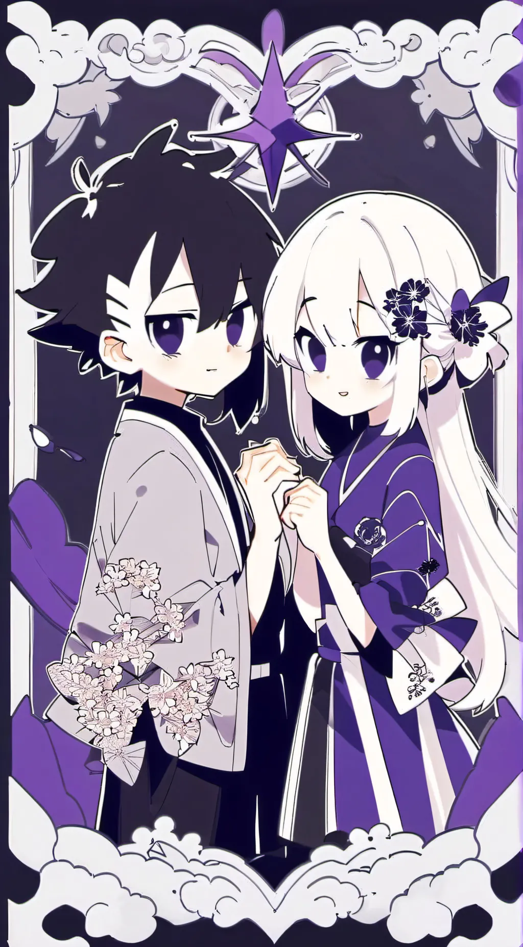 ai character: smiling critters background