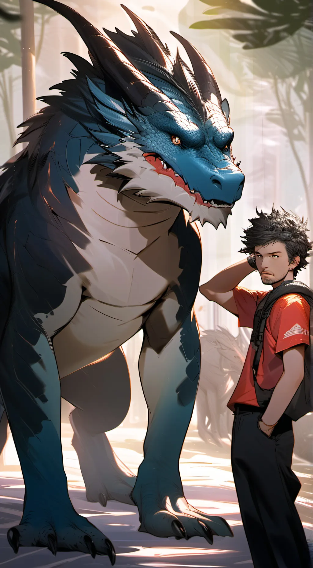 ai character: Zoo background