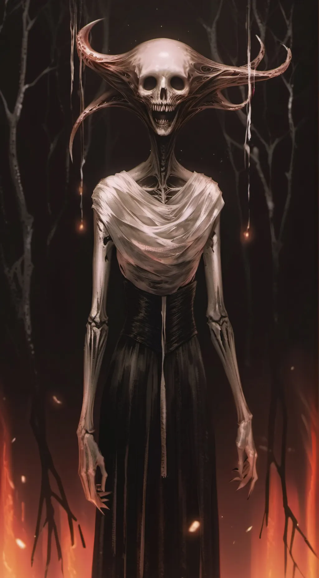 ai character: Siren Head background