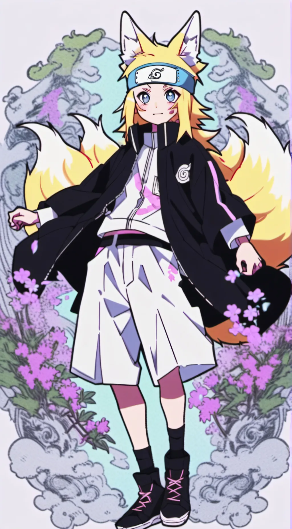 ai character: Fox Naruto background