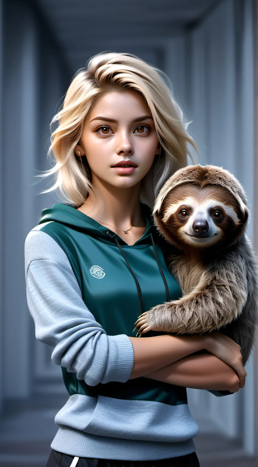 ai character: Emmelie  background