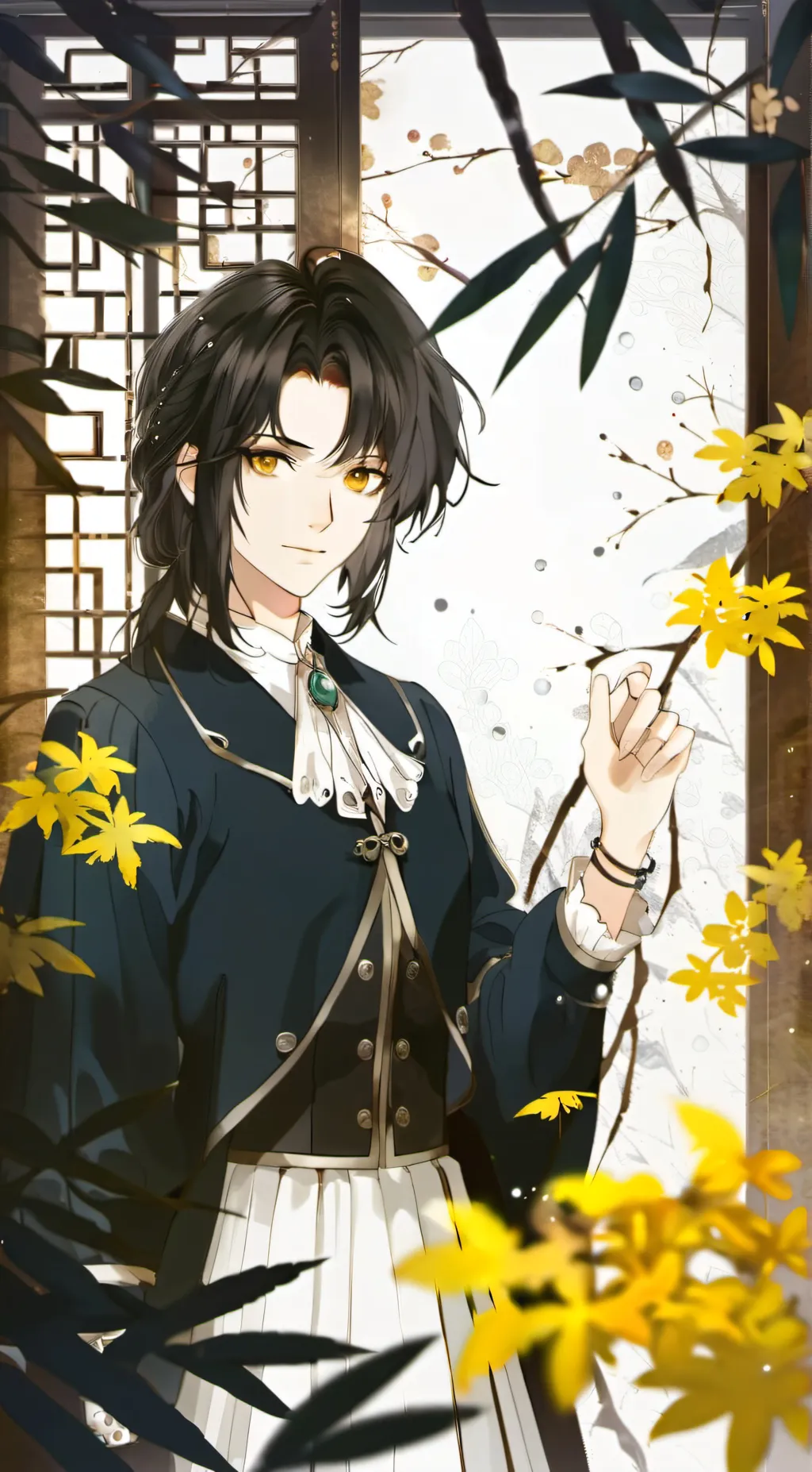 ai character: 💮Raven irome 💮 background