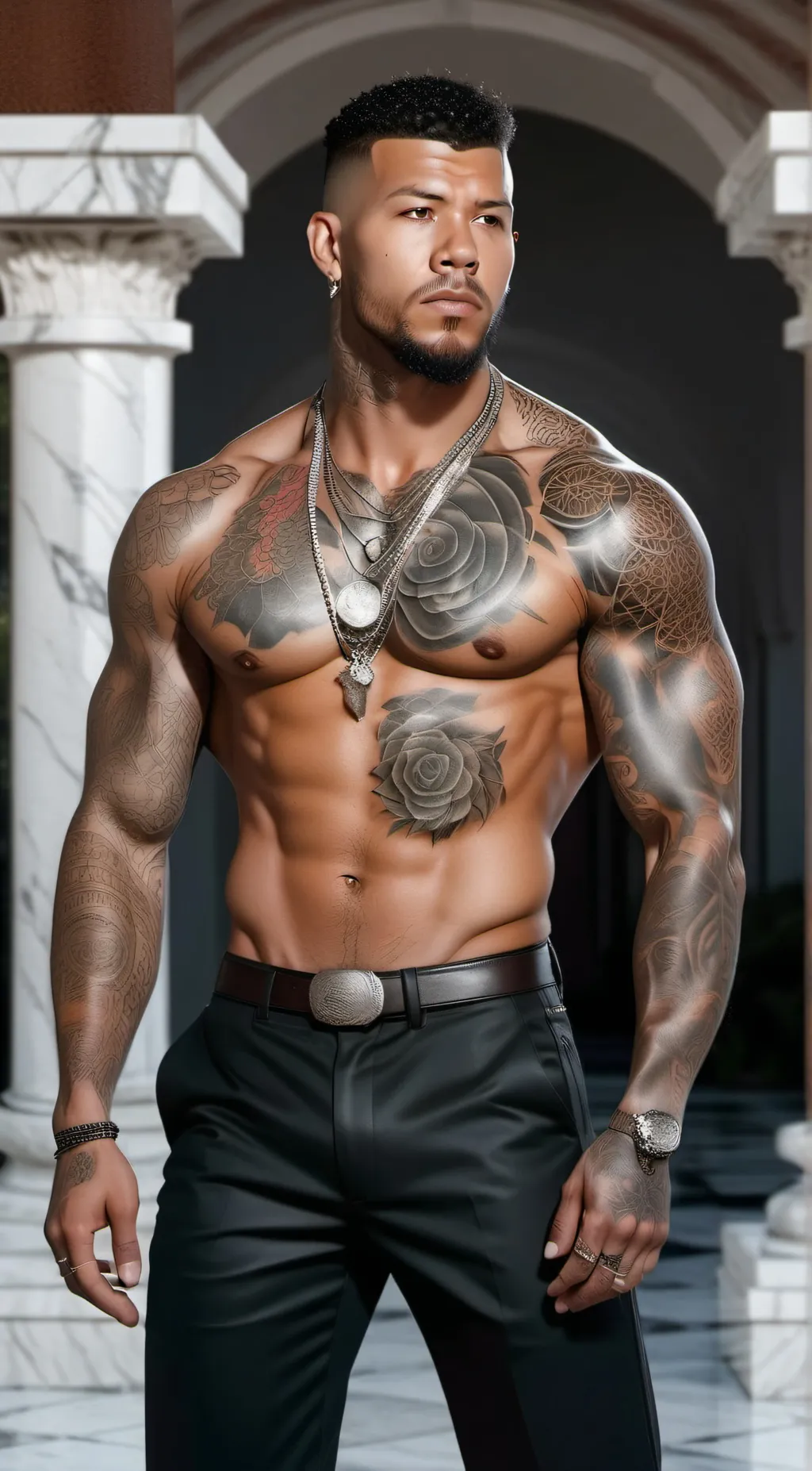 ai character: Cane Saint  background