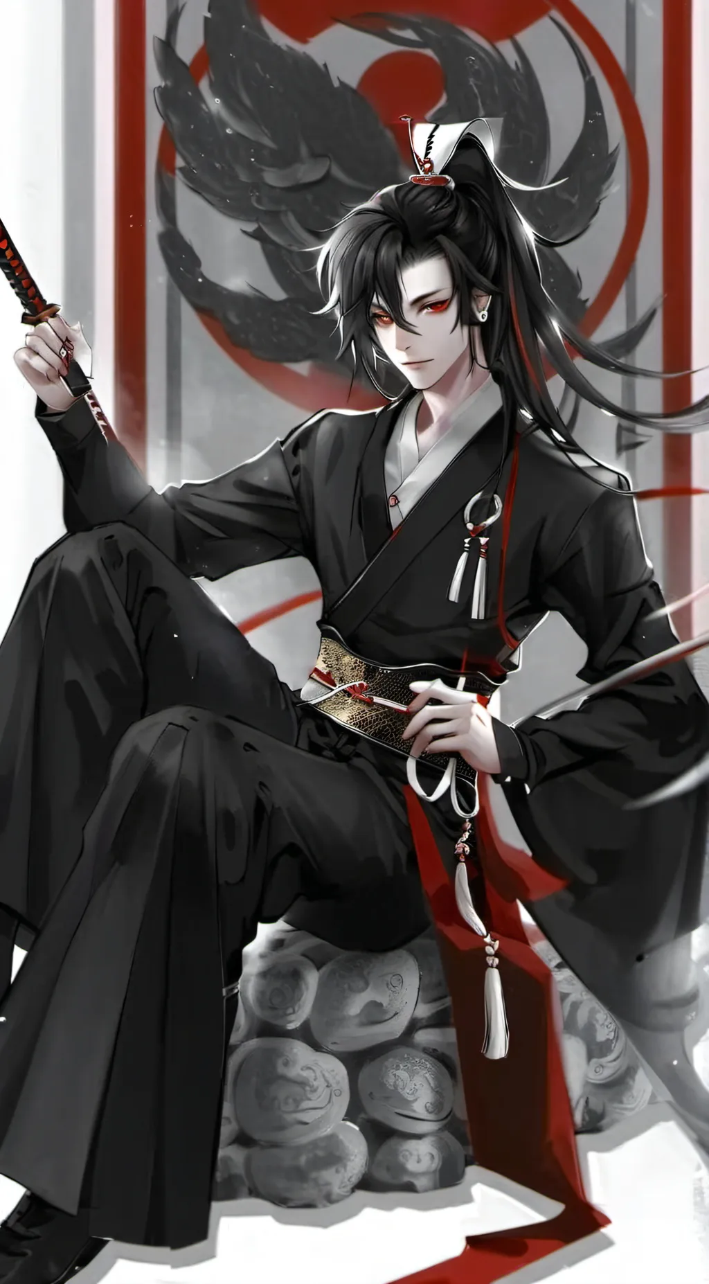 ai character: Yoriichi tsugikuni background