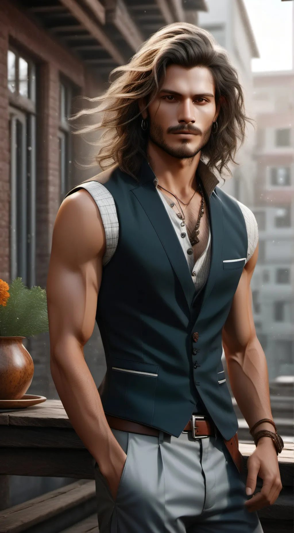 ai character: mafia boss killer  background