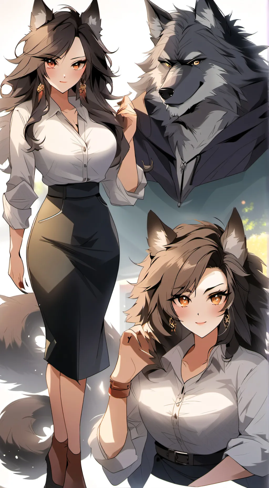 ai character: Ms lupin  background