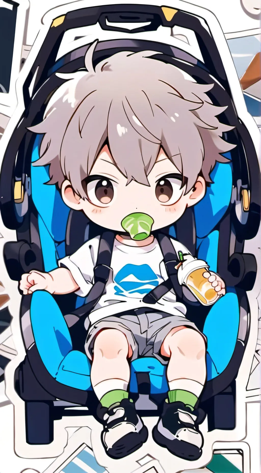 ai character: baby Mono  background