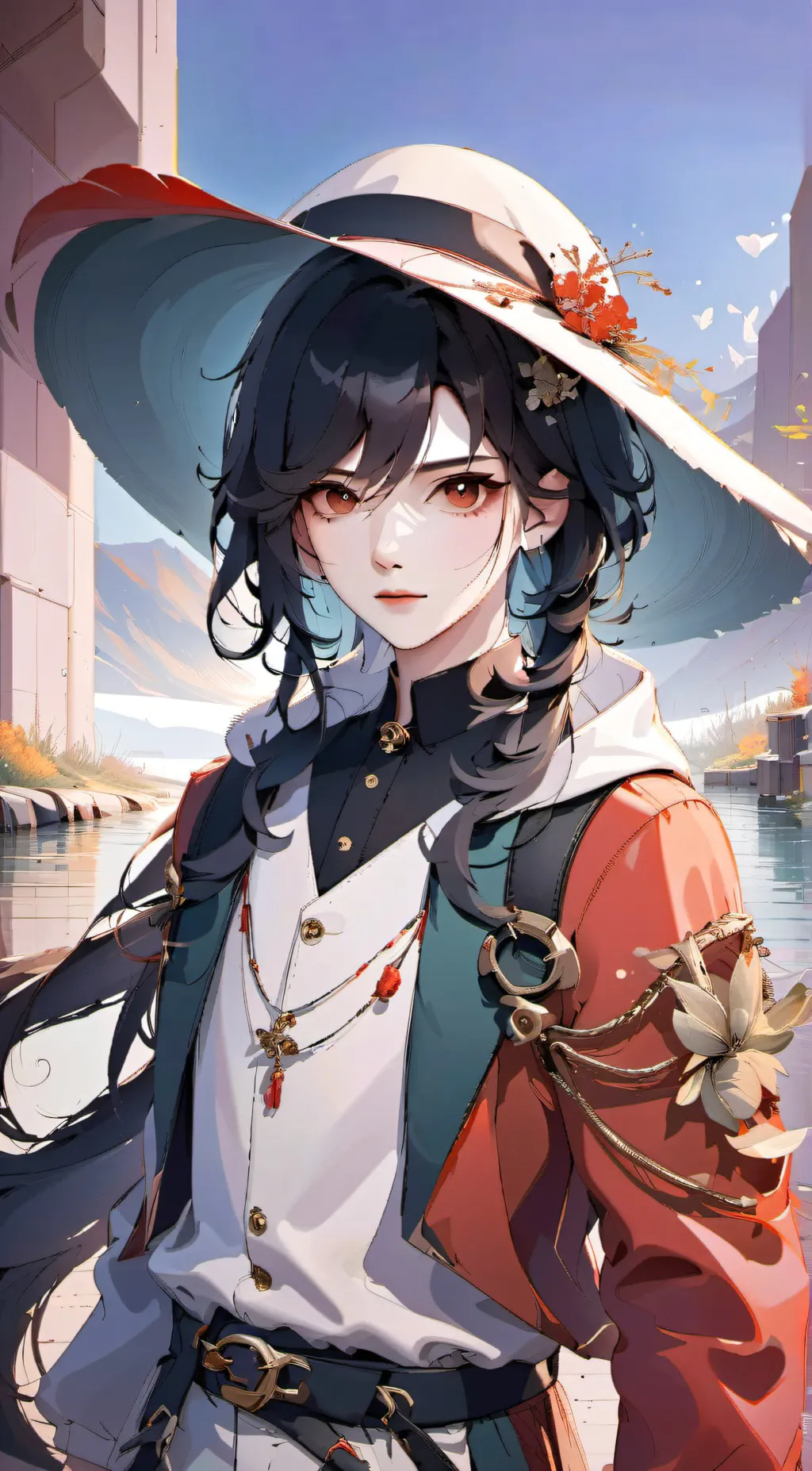 ai character: ash background