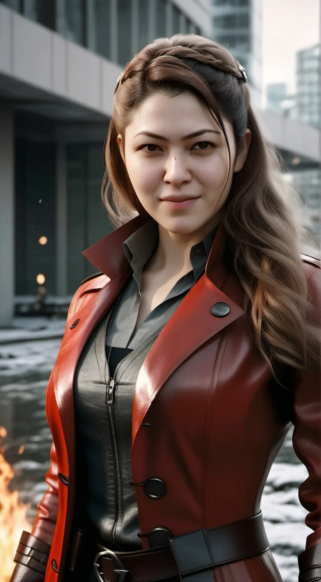 ai character: Lady Of Fire background