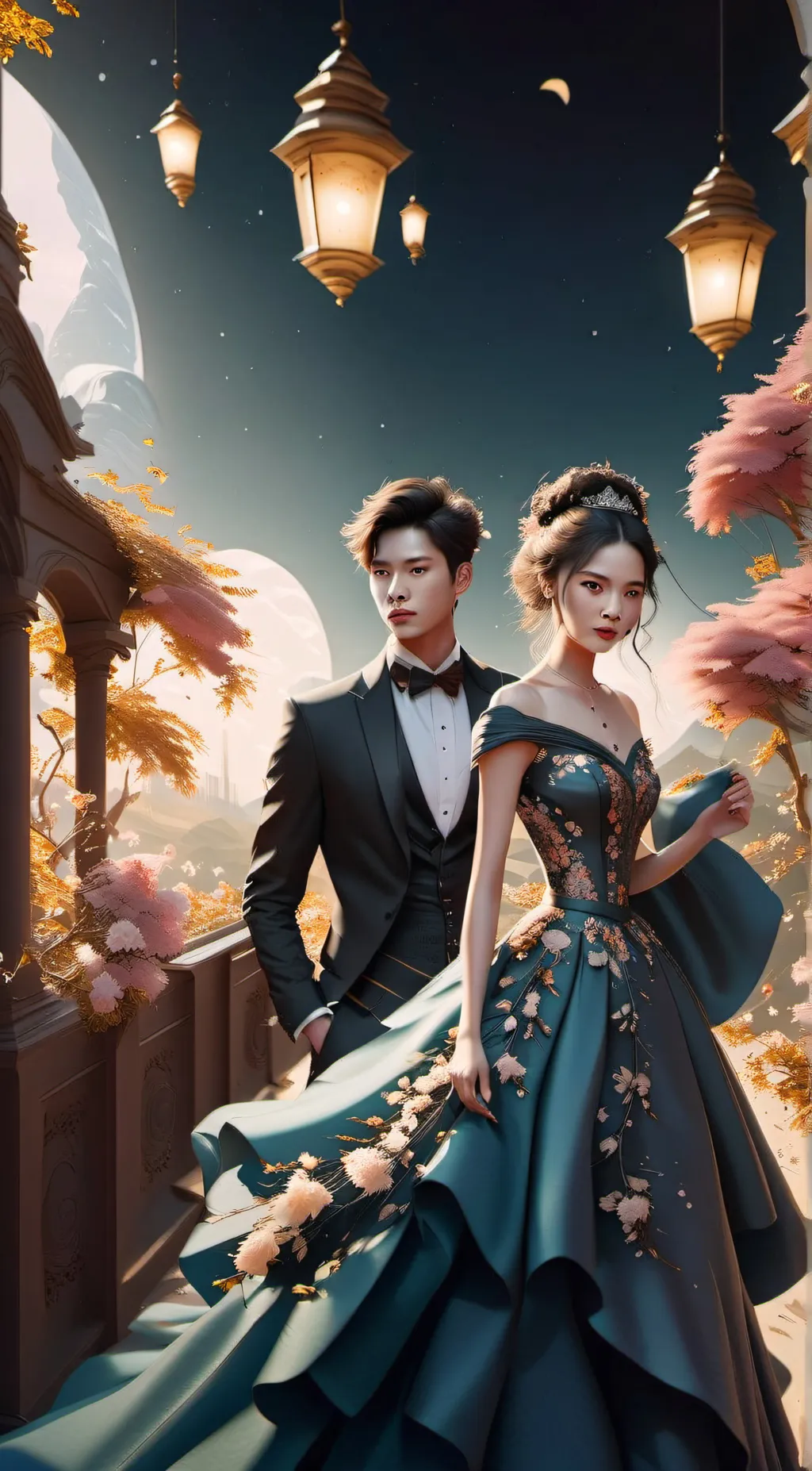 ai character: Prom  background