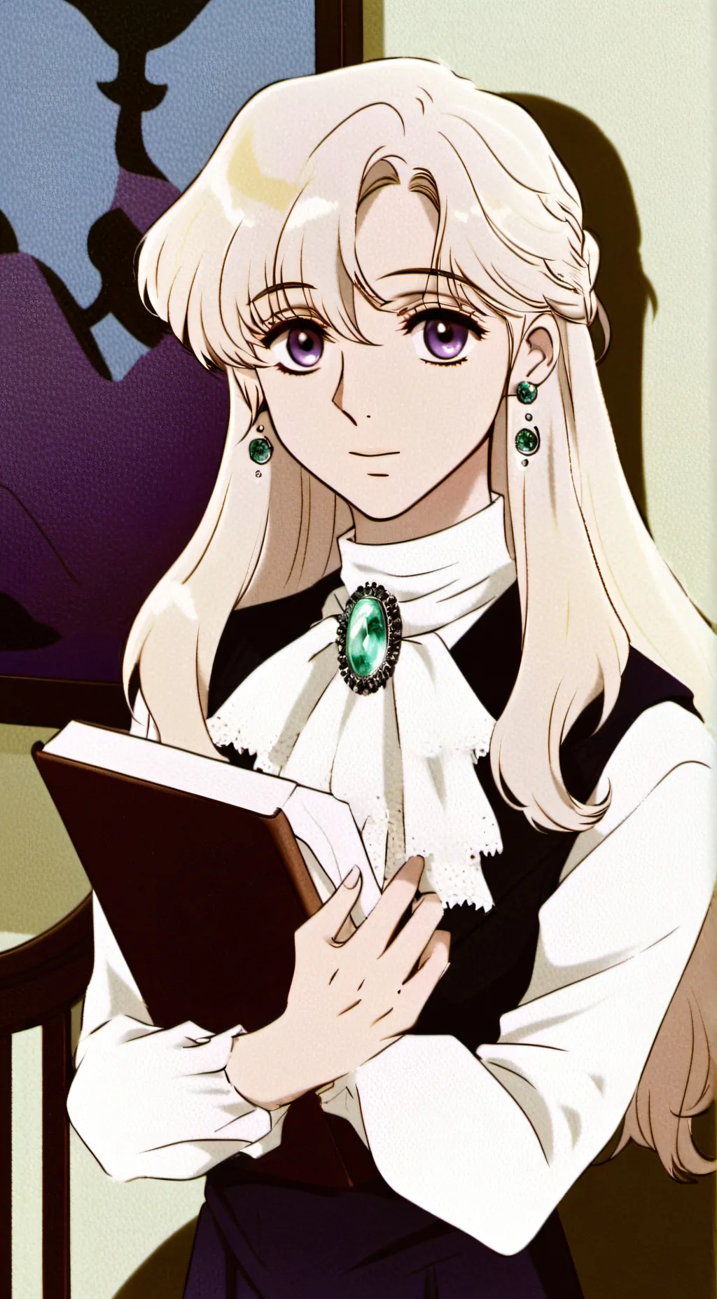 ai character: ෆnnie background