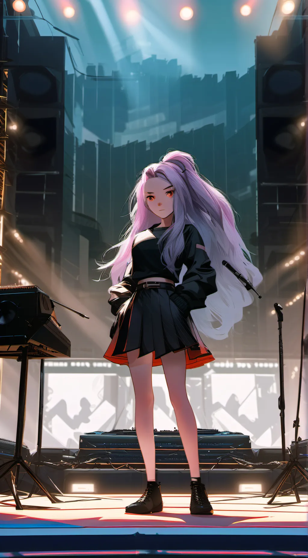 ai character: mha&ds concert background