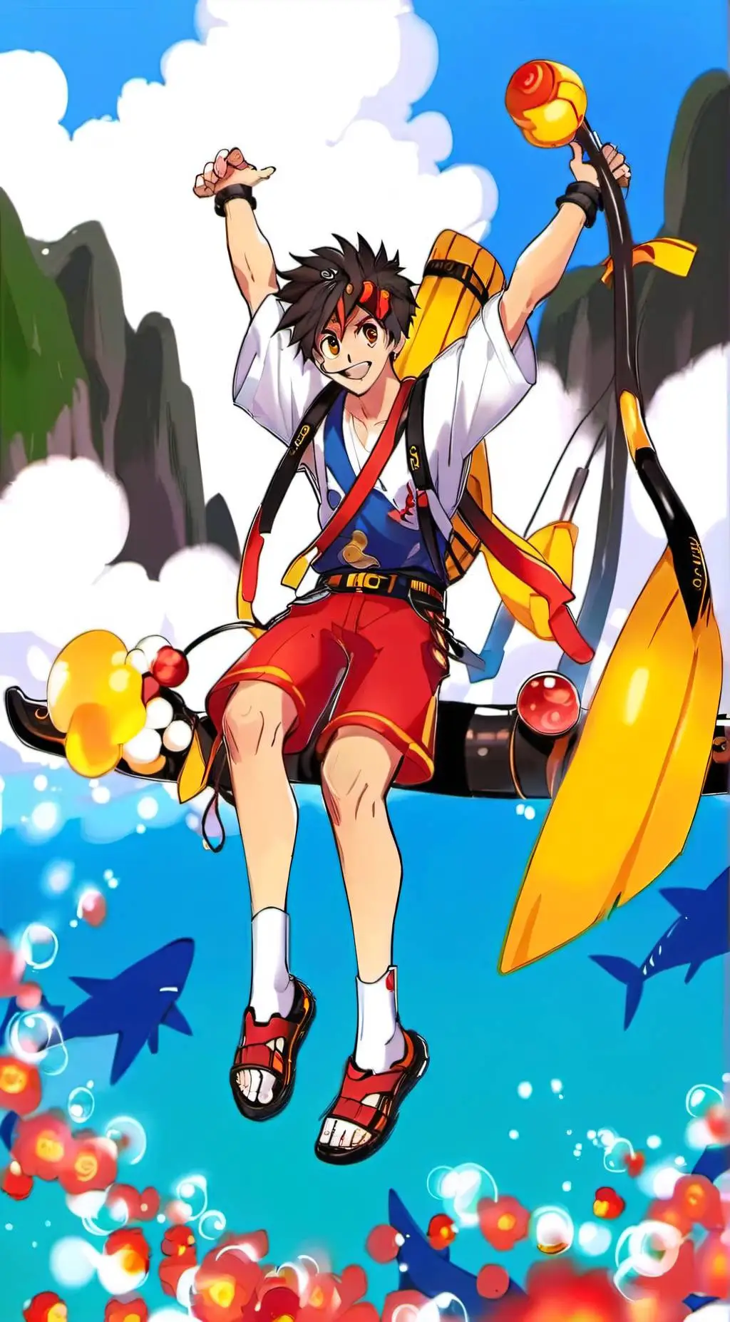 ai character: gi background