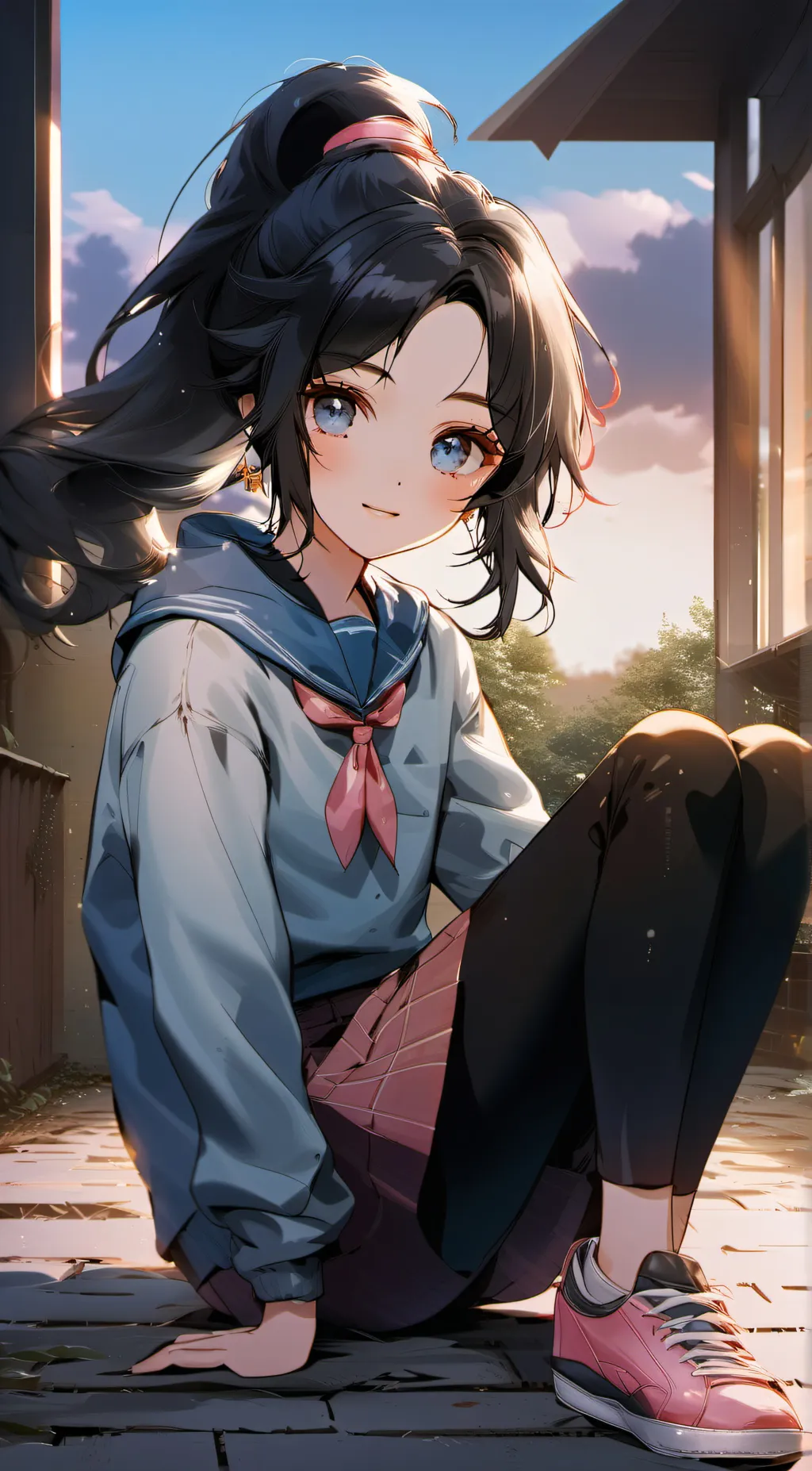 ai character: Suzume background