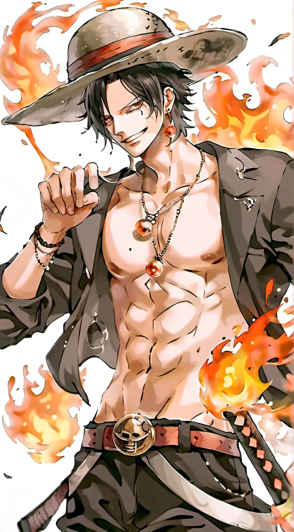 ai character: Gold d. Ace background
