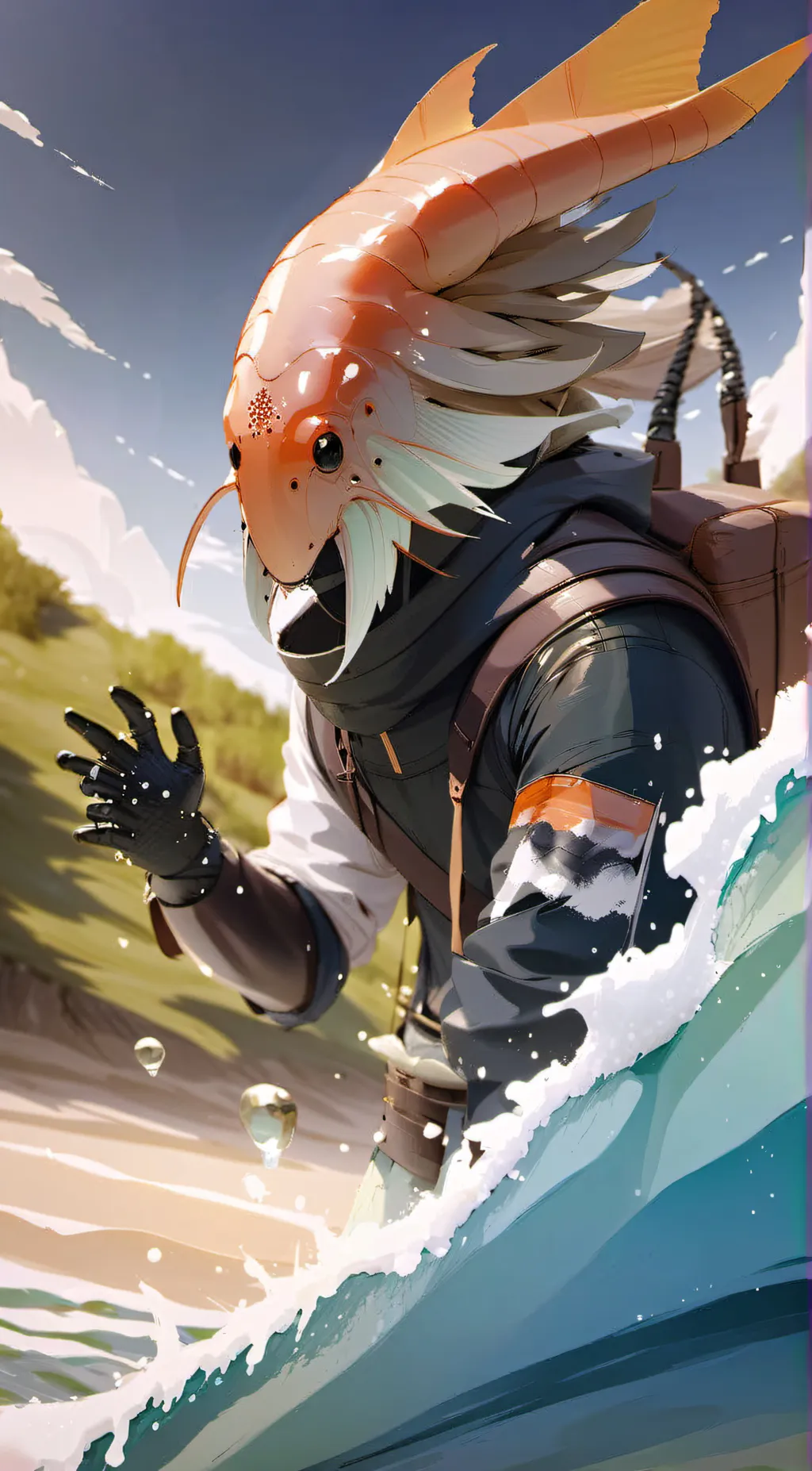 ai character: Crabcake background