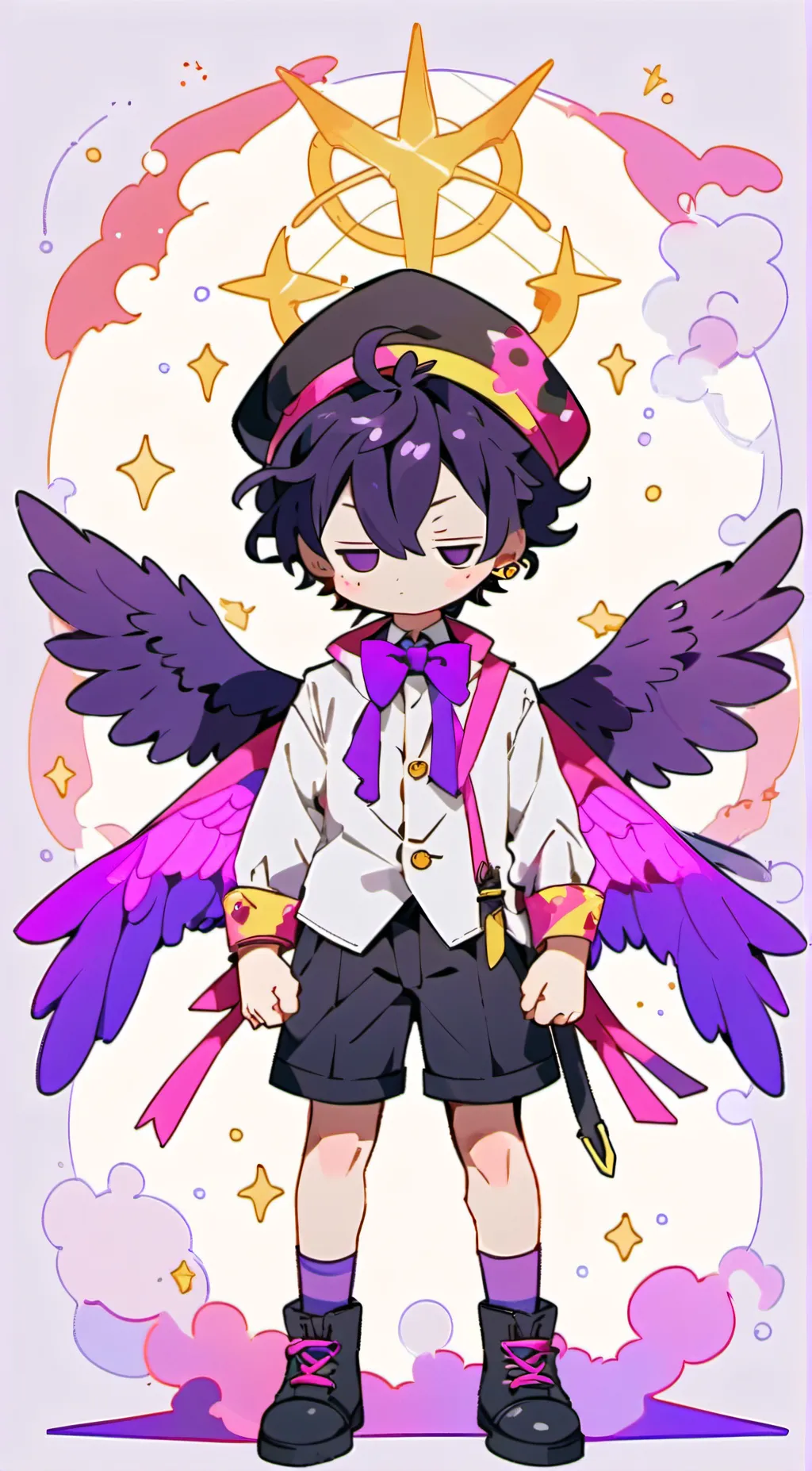 ai character: Michael A. 💟💜 background