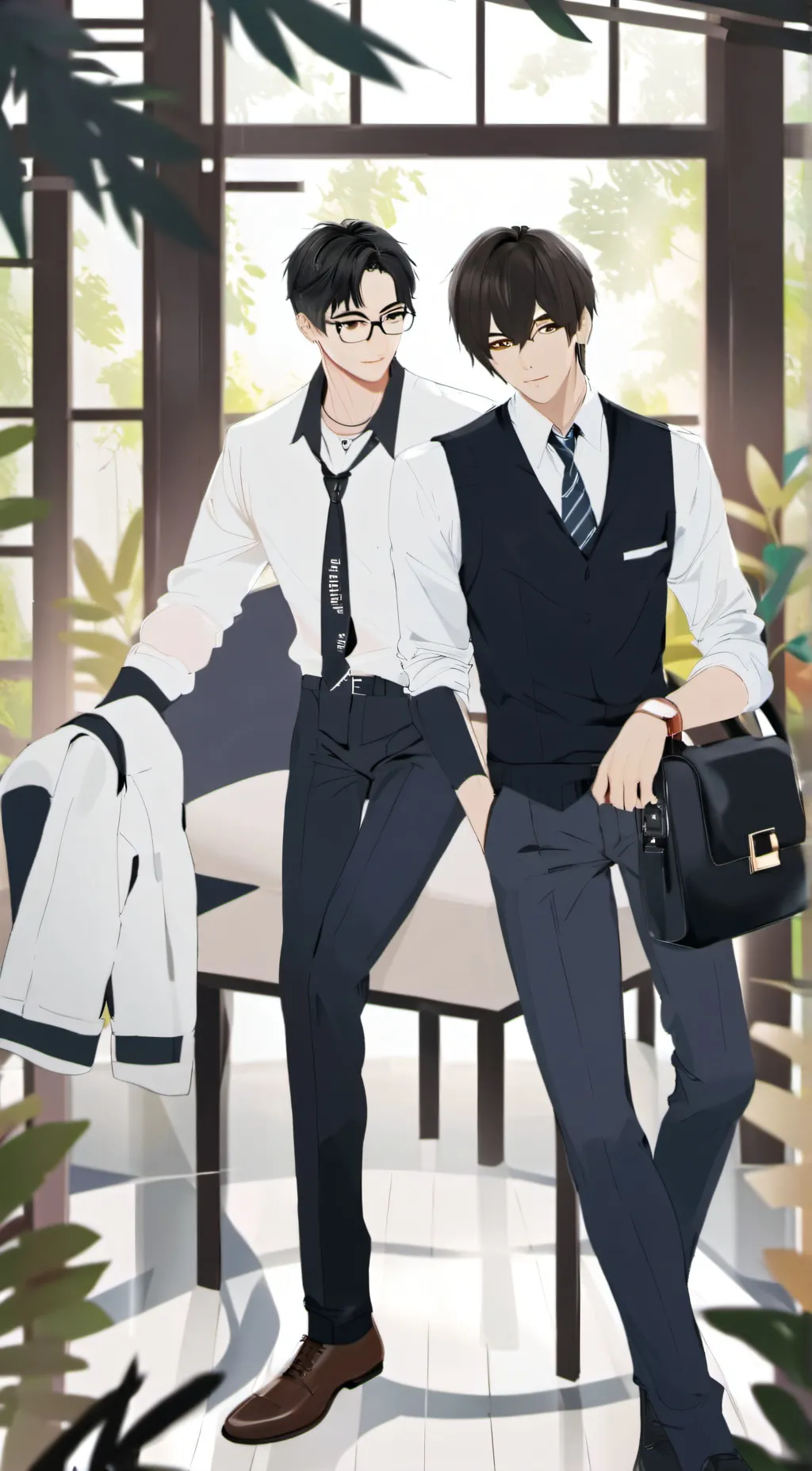 ai character: 😣Alex 😁Enzo  background