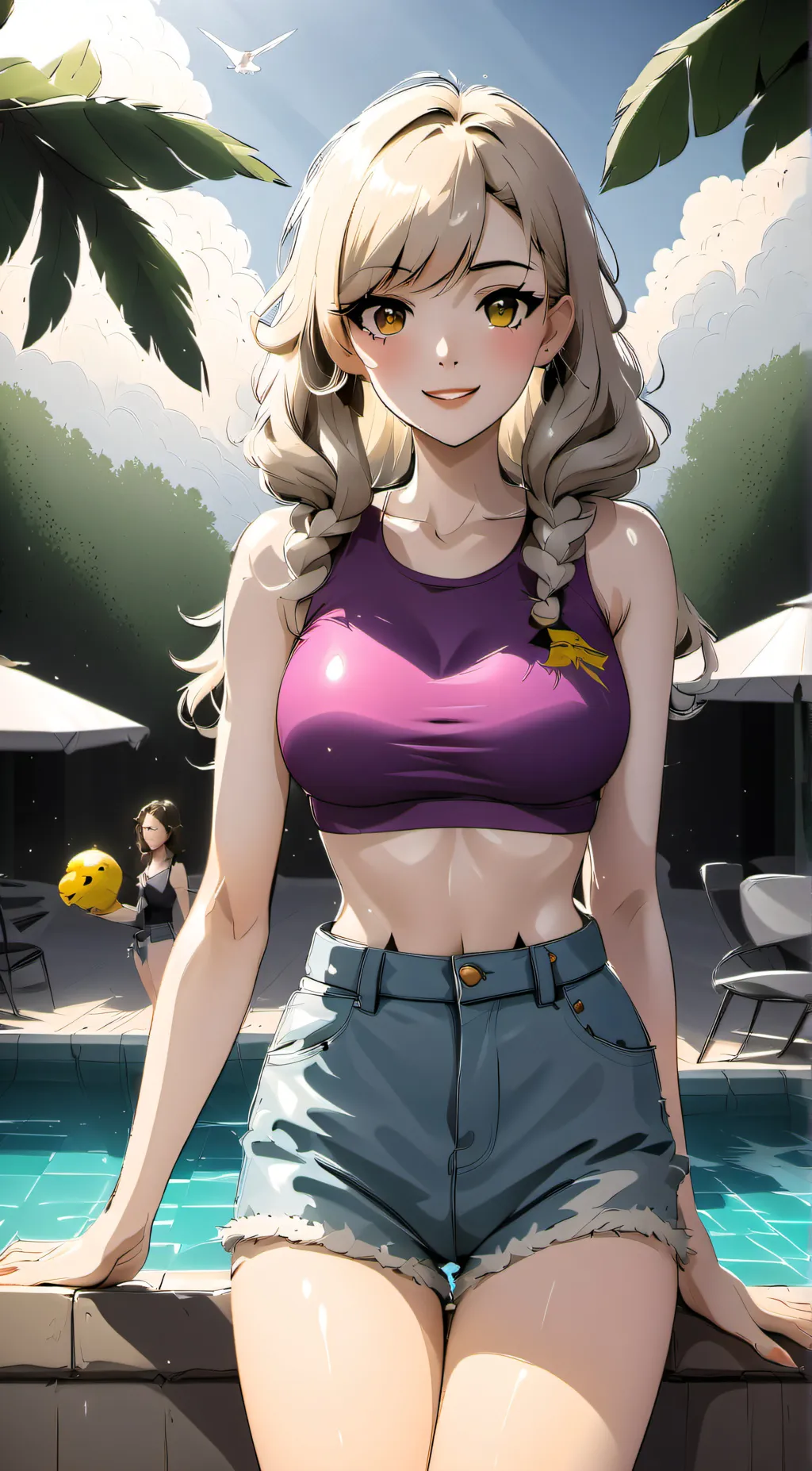 ai character: Leah  background