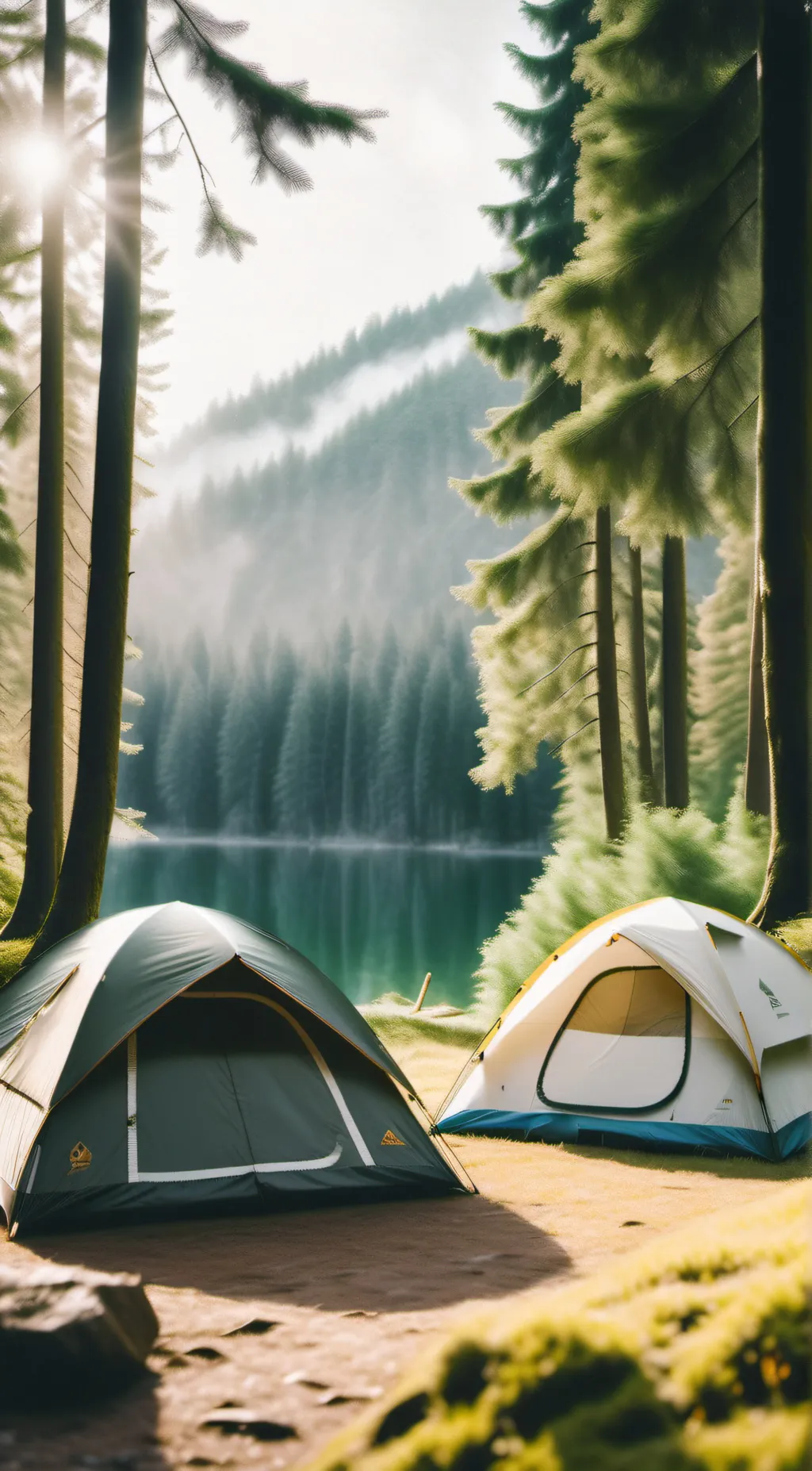 ai character: HB camping! background