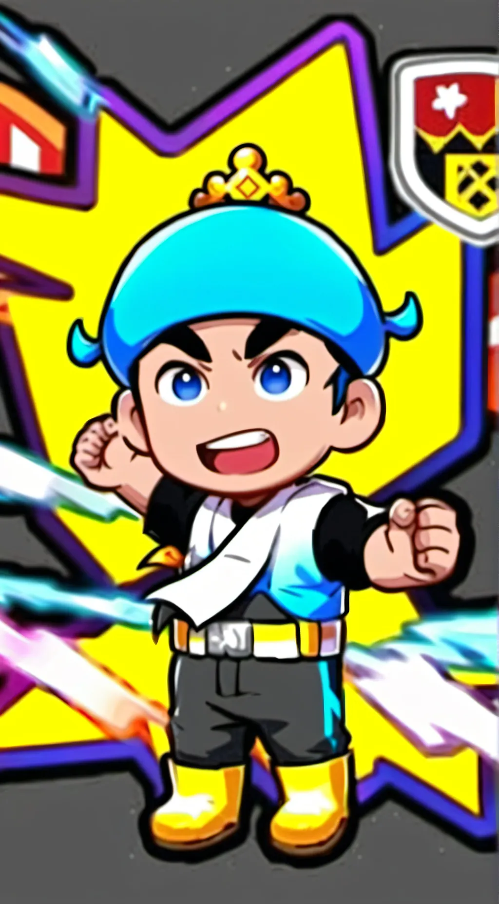 ai character: baby king background