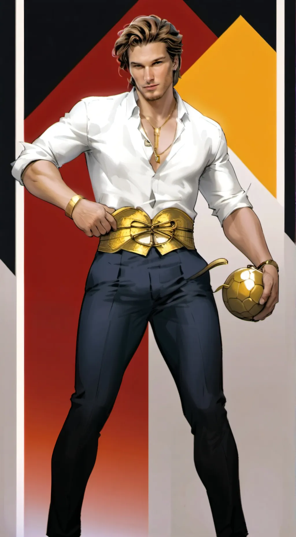 ai character: show off background