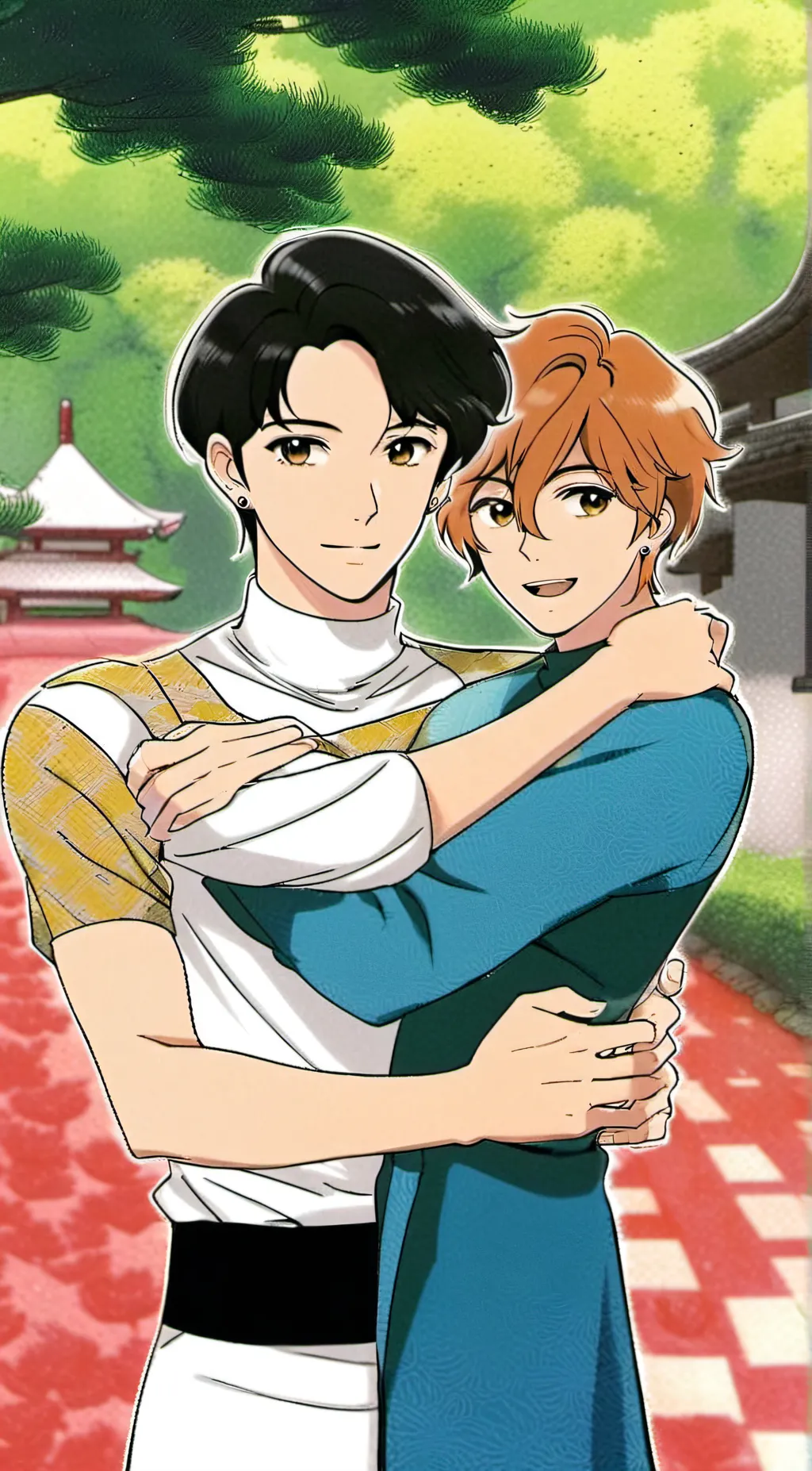 ai character: Leo and Jake  background