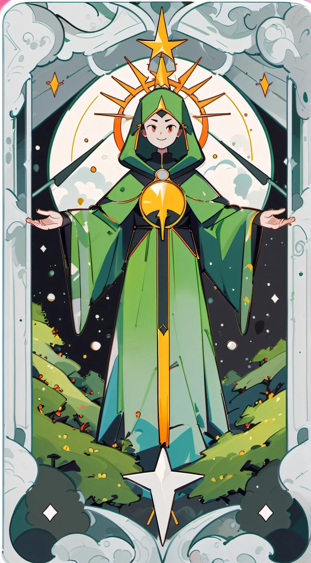 ai character: Leafy  background