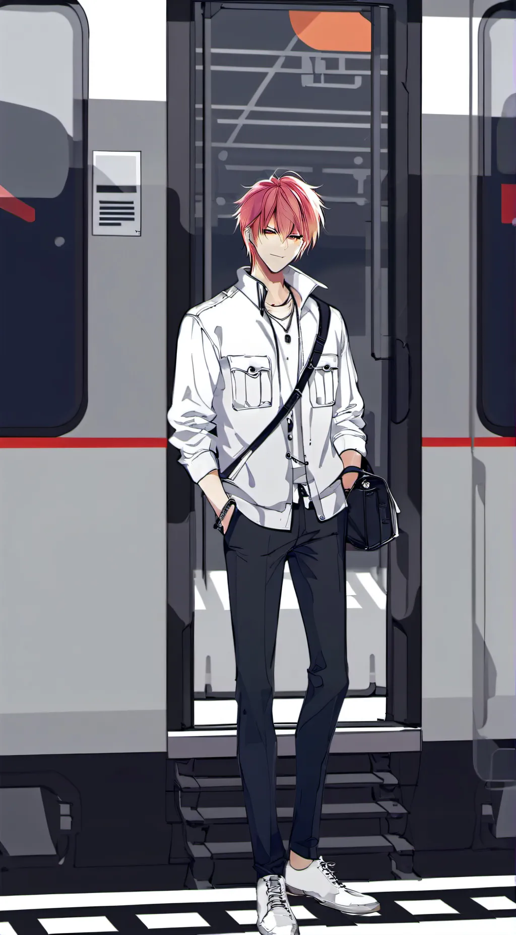 ai character: Karma Akabane  background